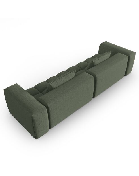 Canapé Modulaire Lorella 5 Places vert olive foncé - 290x85x70 cm