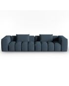 Canapé Modulaire Lorella 5 Places bleu foncé - 290x85x70 cm