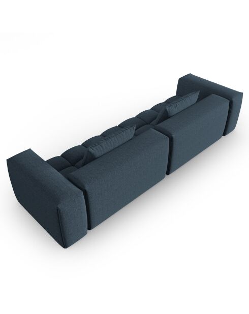 Canapé Modulaire Lorella 5 Places bleu foncé - 290x85x70 cm