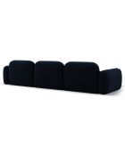 Canapé d'angle gauche Modulaire Velours Lucien 4 Places bleu roi - 320x165x70 cm