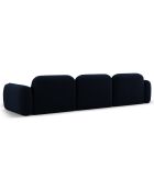 Canapé d'angle droit Modulaire Velours Lucien 4 Places bleu roi - 320x165x70 cm