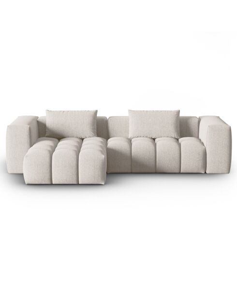 Canapé d'angle gauche Modulaire Lorella 3 Places beige - 260x145x70 cm