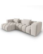 Canapé d'angle gauche Modulaire Lorella 3 Places beige - 260x145x70 cm