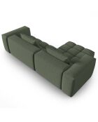 Canapé d'angle gauche Modulaire Lorella 3 Places vert olive foncé - 260x145x70 cm