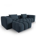 Canapé d'angle gauche Modulaire Lorella 3 Places bleu foncé - 260x145x70 cm