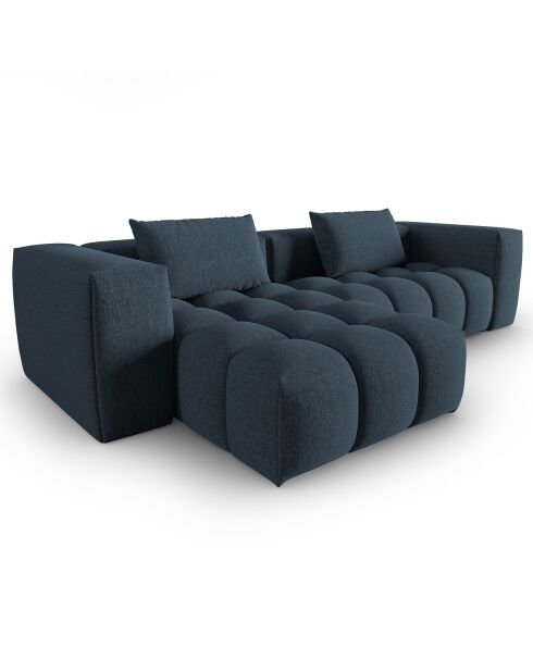 Canapé d'angle gauche Modulaire Lorella 3 Places bleu foncé - 260x145x70 cm