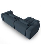 Canapé d'angle gauche Modulaire Lorella 3 Places bleu foncé - 260x145x70 cm