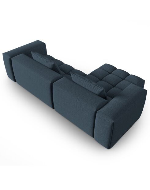 Canapé d'angle gauche Modulaire Lorella 3 Places bleu foncé - 260x145x70 cm