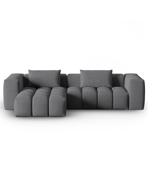 Canapé d'angle gauche Modulaire Lorella 3 Places gris - 260x145x70 cm