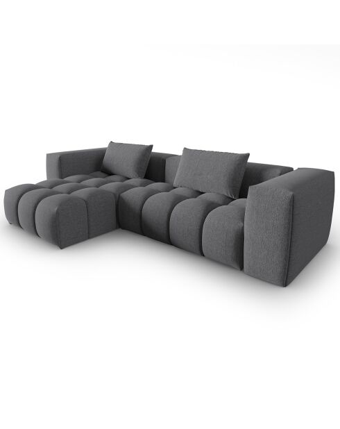 Canapé d'angle gauche Modulaire Lorella 3 Places gris - 260x145x70 cm