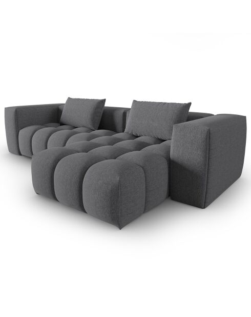 Canapé d'angle droit Modulaire Lorella 3 Places gris - 260x145x70 cm