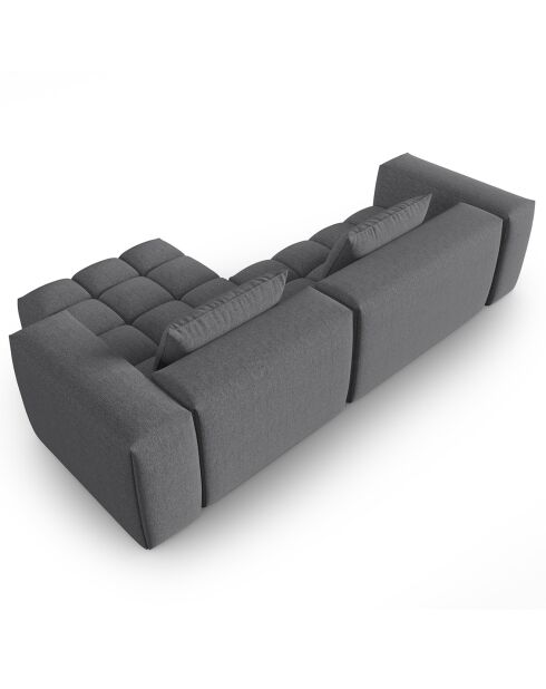 Canapé d'angle droit Modulaire Lorella 3 Places gris - 260x145x70 cm