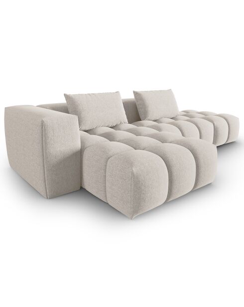 Canapé d'angle gauche Modulaire Lorella 4 Places beige - 265x145x70 cm