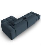 Canapé d'angle droit Modulaire Lorella 4 Places bleu foncé - 265x145x70 cm