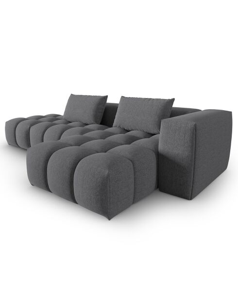 Canapé d'angle droit Modulaire Lorella 4 Places gris - 265x145x70 cm