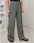 Pantalon 100% Lin Lola kaki