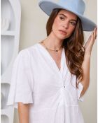 Robe 100% Lin Tsipi blanche