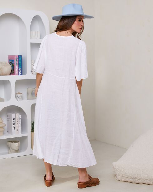 Robe 100% Lin Tsipi blanche