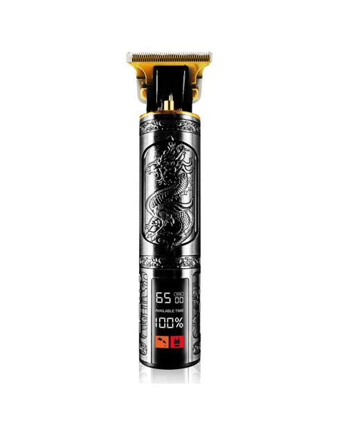 Tondeuse sans fil avec ecran led dragon noire