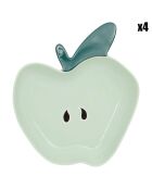 4 Coupelles pommes Les fruit's dété vertes - 21.5x19x4 cm