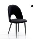 4 Chaises nail black noires - 87x48x54 cm