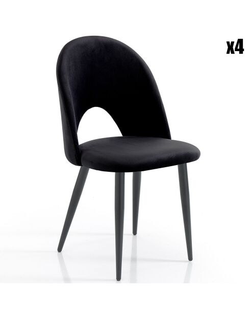 4 Chaises nail black noires - 87x48x54 cm