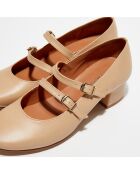 Babies en Cuir Louise nude - Talon 4 cm