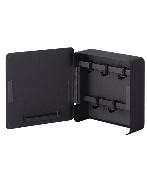 Tower zwart magnetisch sleutelkastje - 15,8x5,5x15,8 cm