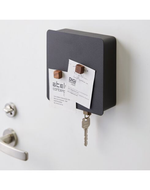 Tower zwart magnetisch sleutelkastje - 15,8x5,5x15,8 cm