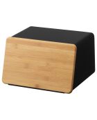 Boite à pain avec couvercle amovible Tower noire - 31.5x24.5x18.5 cm