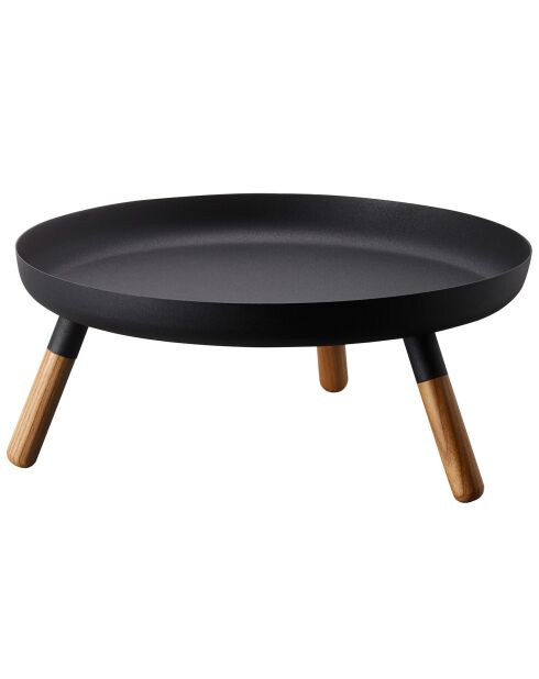 Plateau rond avec pieds Platine noir - D.32 cm