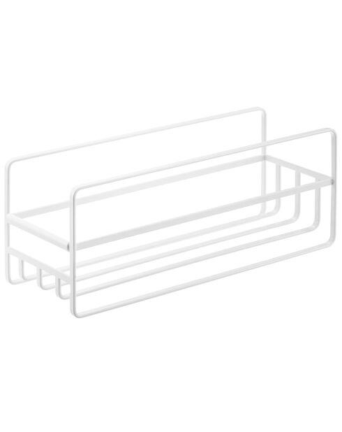 Bicchiere a torre e portabicchieri bianco - 11x33,2x12 cm