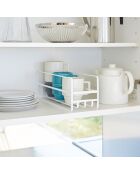 Support pour tasses et verres Tower blanc - 11x33.2x12 cm