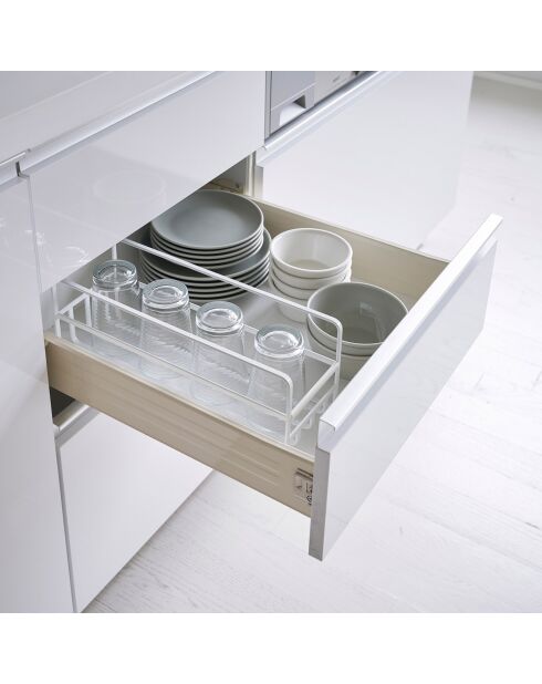 Bicchiere a torre e portabicchieri bianco - 11x33,2x12 cm