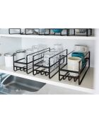 Support pour tasses et verres Tower noir - 11x33.2x12 cm