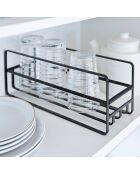 Support pour tasses et verres Tower noir - 11x33.2x12 cm