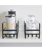 Support pour tasses et verres Tower noir - 11x33.2x12 cm