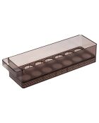 Schwarze Eierschale für den Kühlschrank - 37,5 x 11 x 8,2 cm