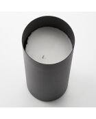 Scatola tonda per fazzoletti L Rin nera - 9,2x9,2x23,8 cm