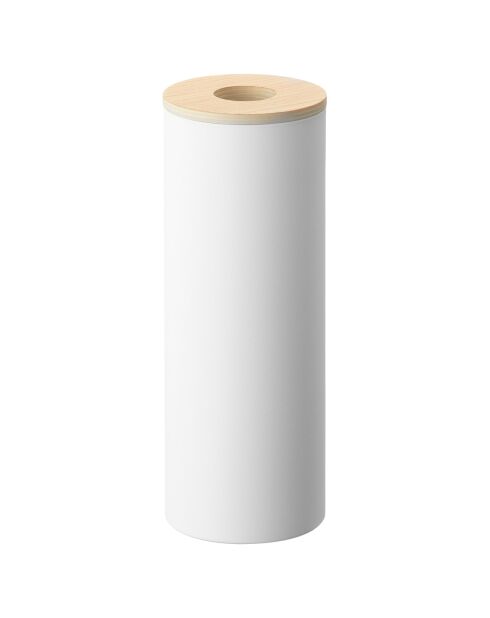 Scatola tonda per fazzoletti L Rin bianca - 9,2x9,2x23,8 cm