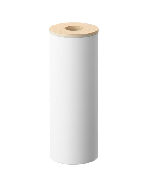 Boite à mouchoirs rond L Rin blanche - 9.2x9.2x23.8 cm