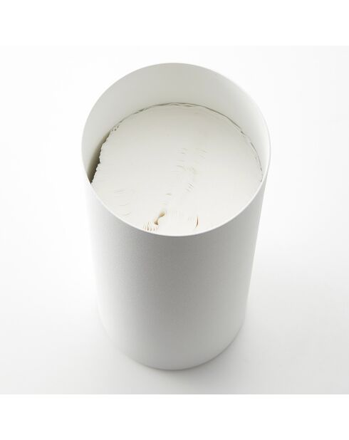 Boite à mouchoirs rond L Rin blanche - 9.2x9.2x23.8 cm