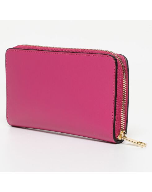 Portefeuille en Cuir Pely Box fuchsia - 2x11 cm