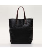 Sac cabas en Cuir Alon noir - 43x12x43 cm