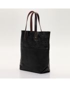 Sac cabas en Cuir Alon noir - 43x12x43 cm