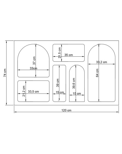 Console Liva blanche - 120x74x37 cm