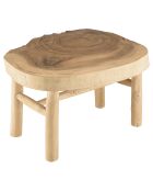 Table basse en branches de teck Will bois - 102x80x50.5 cm