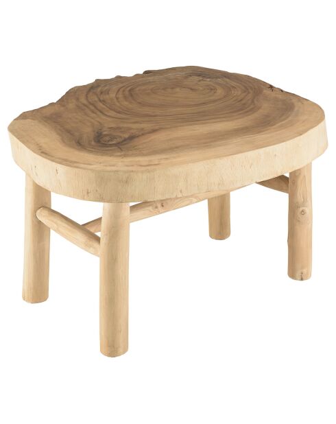 Table basse en branches de teck Will bois - 102x80x50.5 cm