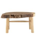 Table basse en branches de teck Will bois - 102x80x50.5 cm