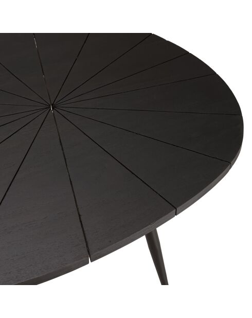 Table basse ovoïde plateau texturé James noire - 122x73x37 cm
